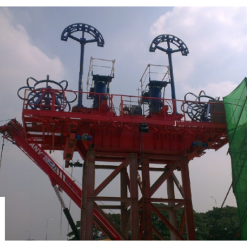 Hydraulic Equipment Hoisting Operations at Construction Sites in Thailand2